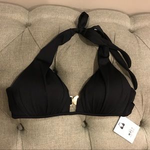 Victoria Secret black wireless halter, size M.